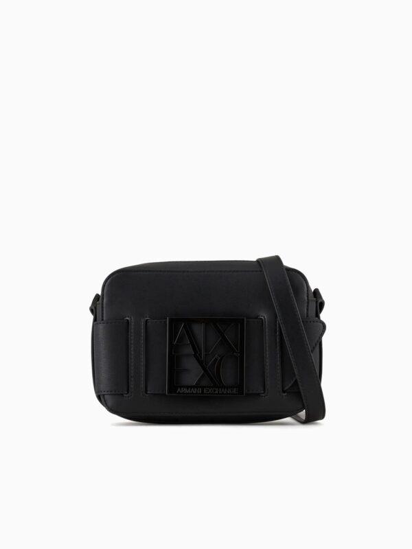 Bolso bandolera con logotipo en relieve y correa ajustable Armani Exchange - Negro