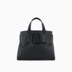 Bolso shopper con textura granulada y detalle de cinturón Armani Exchange – Negro