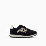Zapatillas con paneles de malla y suela de goma texturizada Armani Exchange – Negro