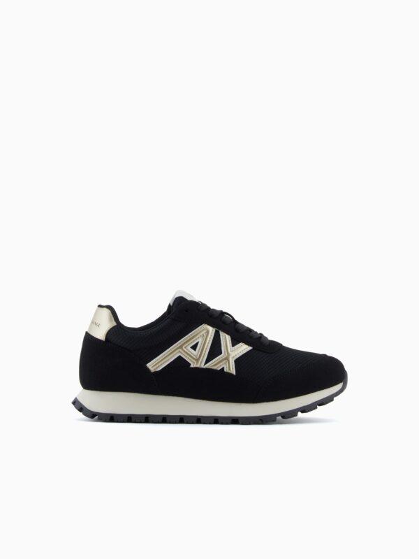 Zapatillas con paneles de malla y suela de goma texturizada Armani Exchange - Negro