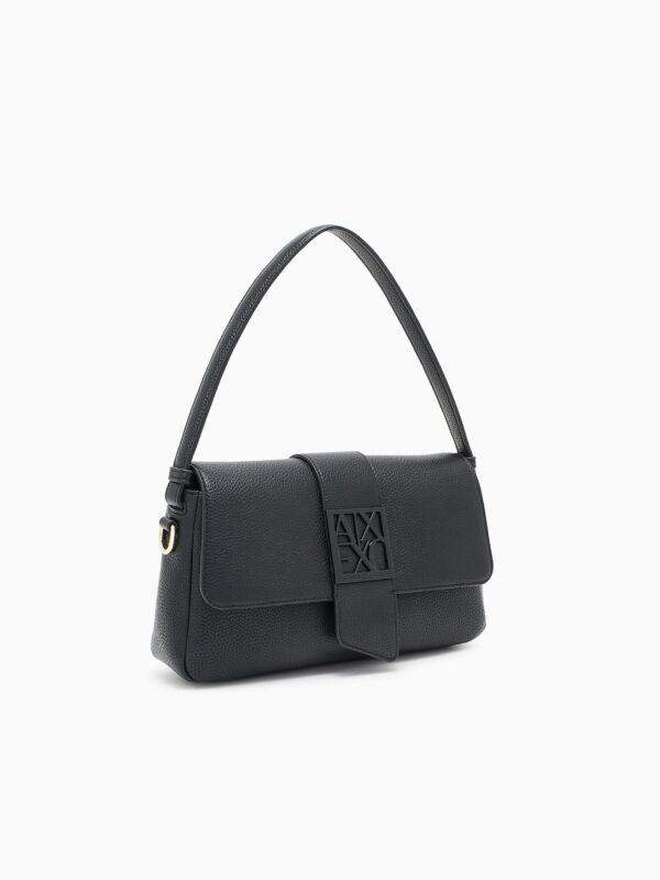 Bolso de hombro de color liso Armani Exchange - Negro