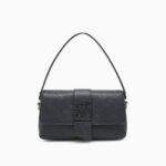 Bolso de hombro de color liso Armani Exchange – Negro