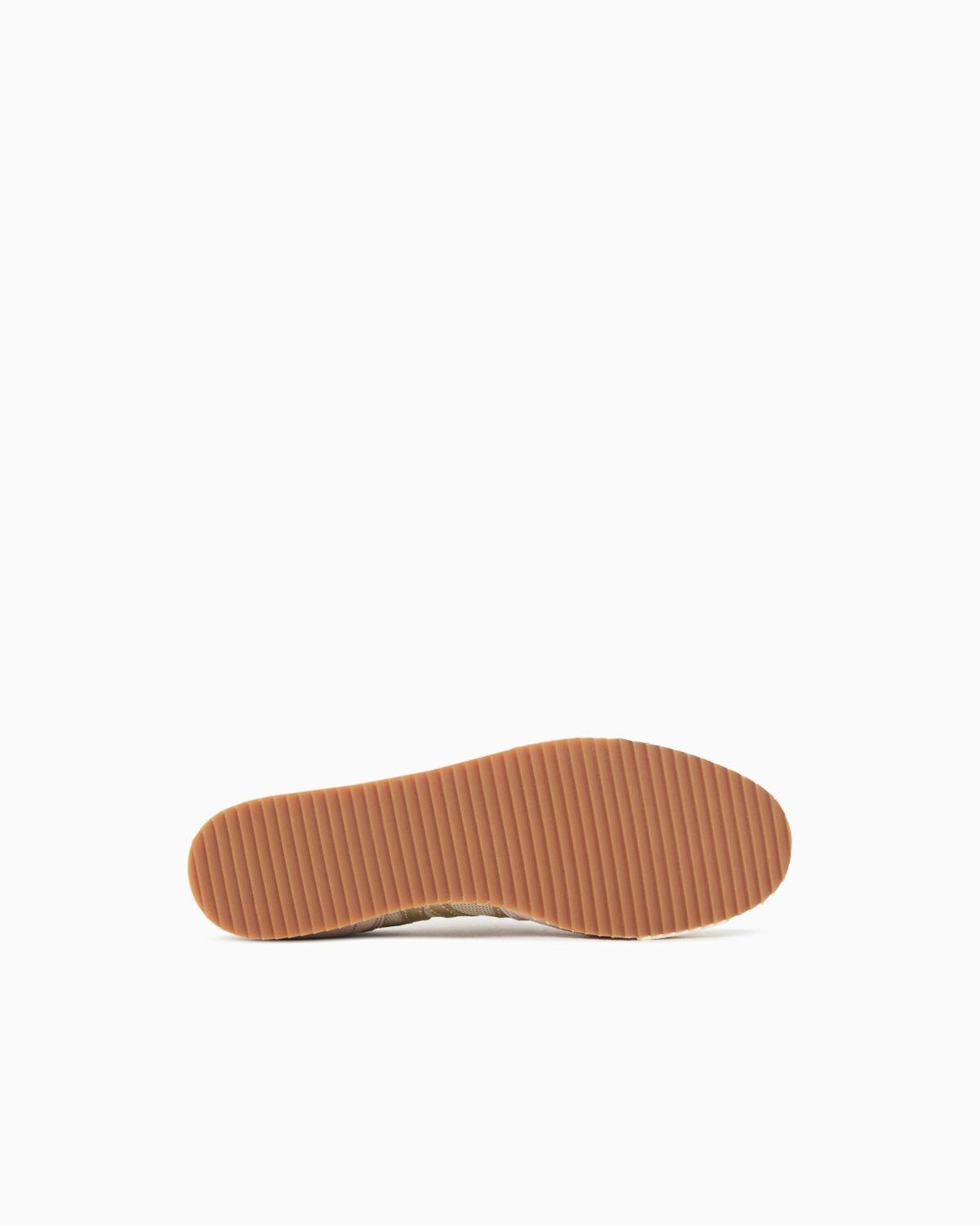 Zapatillas de serraje y malla con cordones y suela de goma Armani Exchange - Beige