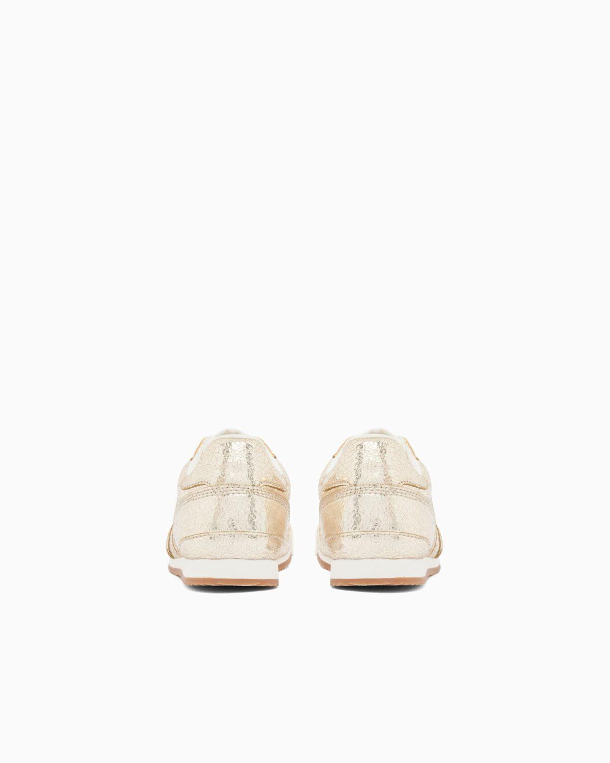 Zapatillas de caña baja con efecto craquelado Armani Exchange - Dorado