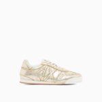 Zapatillas de caña baja con efecto craquelado Armani Exchange – Dorado